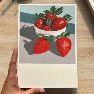 Sunlit strawberries